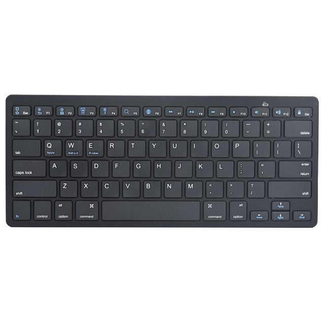 kemile Russian Wireless Bluetooth 3.0 keyboard for Tablet Laptop Smartphone Support iOS Windows Android System Silver and Black